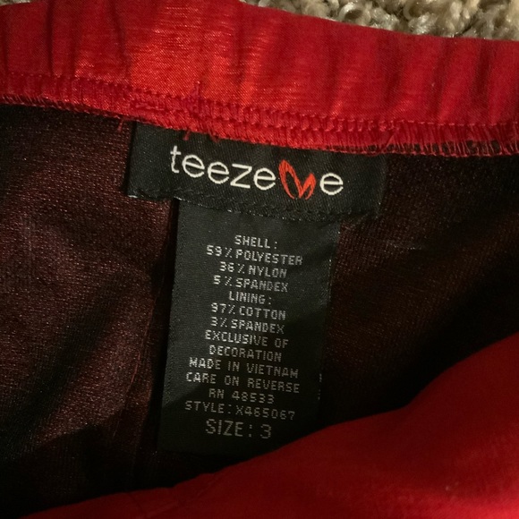 Red Ruffled Cocktail/Prom Dress - Picture 3 of 3